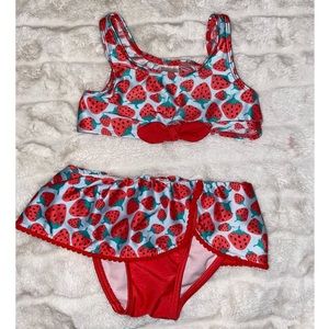 Cat & Jack Toddler Strawberry Swim Suit 3T
